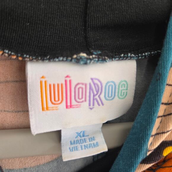 Lula Roe Halloween Cats Hooded Shirt. Size XL. - Picture 5 of 9